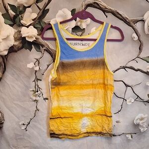 Burnside Sunset Yellow and Blue Tank Top